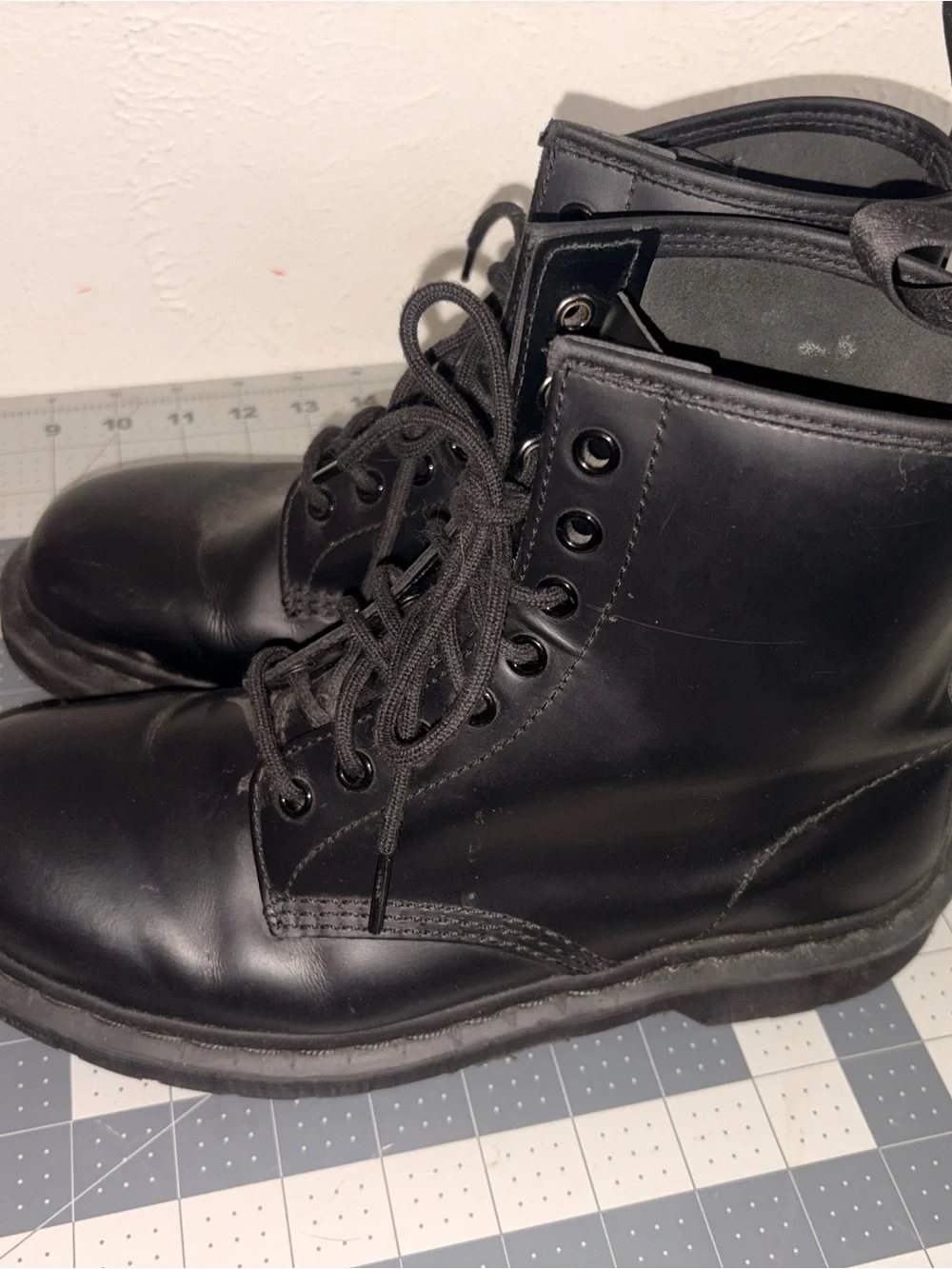 Dr. Martens Black Leather Lace-Up Ankle Boots